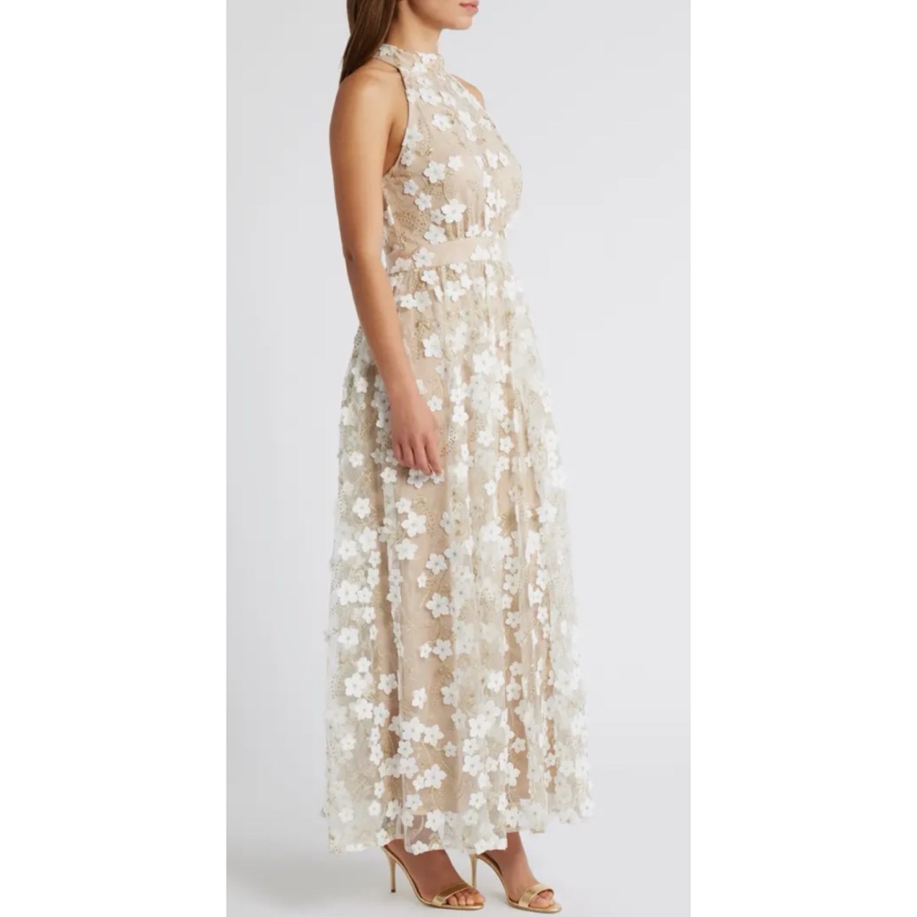 Chelsea28 3d Floral Sleeveless Maxi Dress Nwtin Stores — image 3 of 6